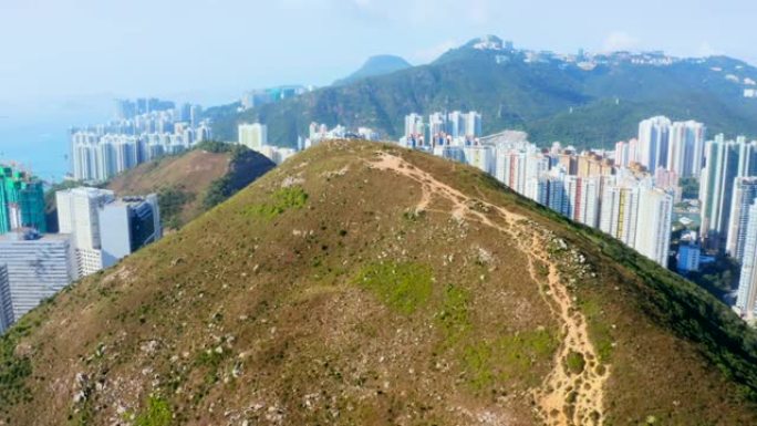 香港香港仔及鸭洲鸟瞰图住宅区