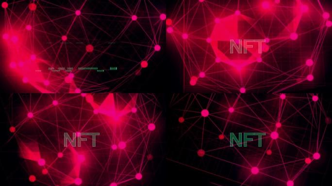 NFT，非可替代令牌，运行AI，metaverse概念背景