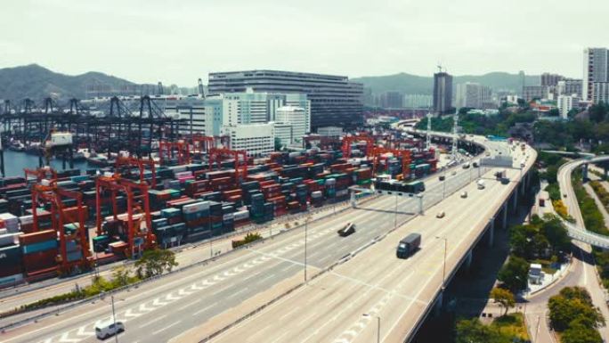 香港葵涌货柜码头及大桥