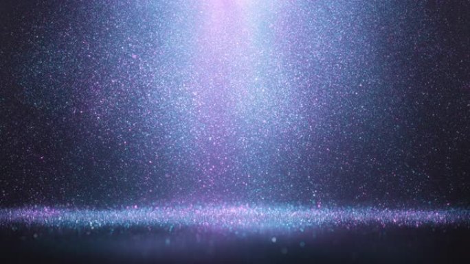 紫色和蓝色颗粒下雨-循环背景动画-闪光，庆祝