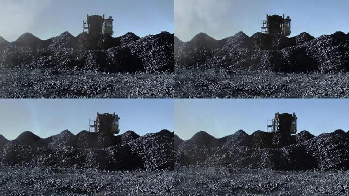 南美洲阿根廷圣克鲁斯省Rio Turbio矿的煤矿开采。