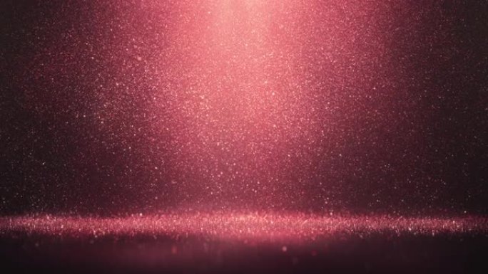 红色粒子下雨-可循环的背景动画-闪光，庆祝，环境问题