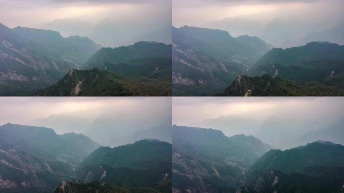 中国四川的九顶山自然风景绿植山体视频素材