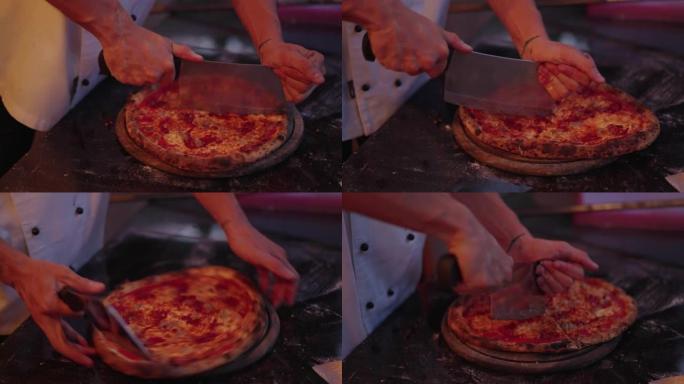 披萨大师切披萨切披萨面食制作意大利披萨