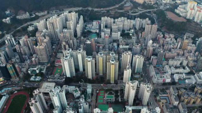 香港九龙大楼香港宣传片城市俯拍高楼大厦