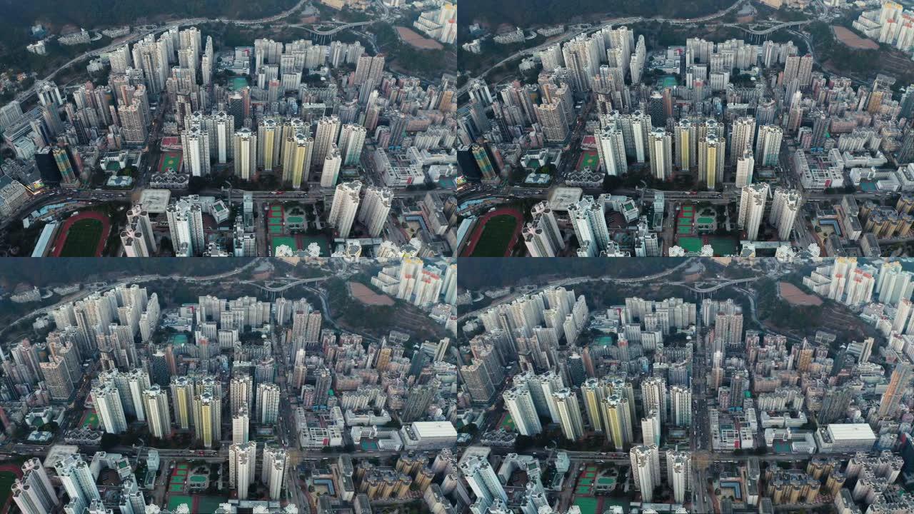 香港九龙大楼香港宣传片城市俯拍高楼大厦