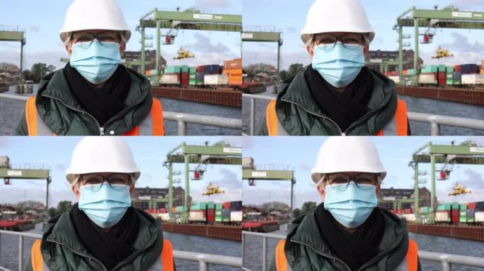 护面面罩女船务工程师