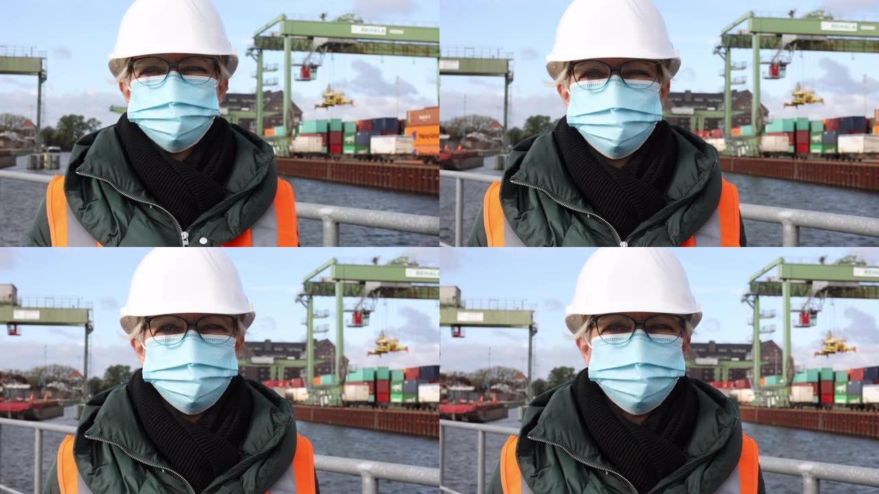 护面面罩女船务工程师