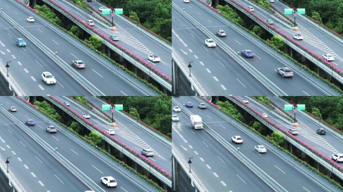鸟瞰图高速公路公路交通告诉公路闸道入口