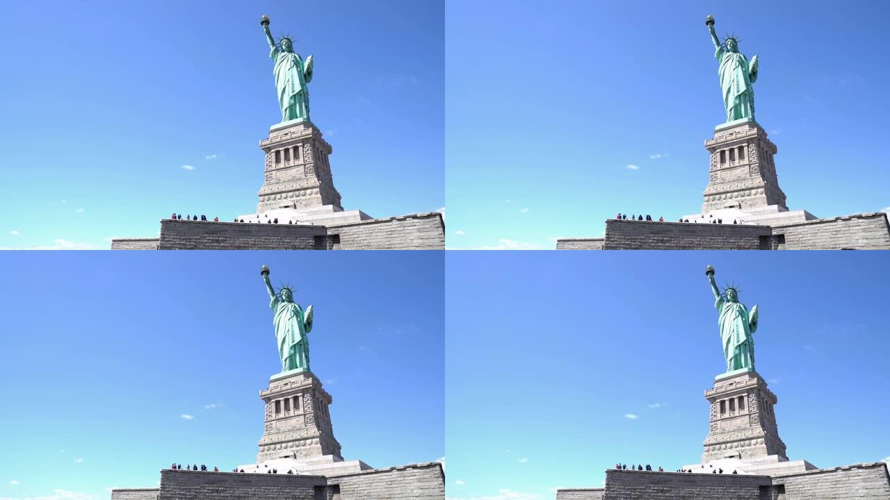 自由女神像-纽约市，美国纽约州。纽约地标旅游概念。