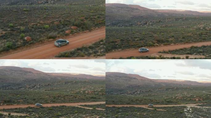 汽车通过山区公路的镜头