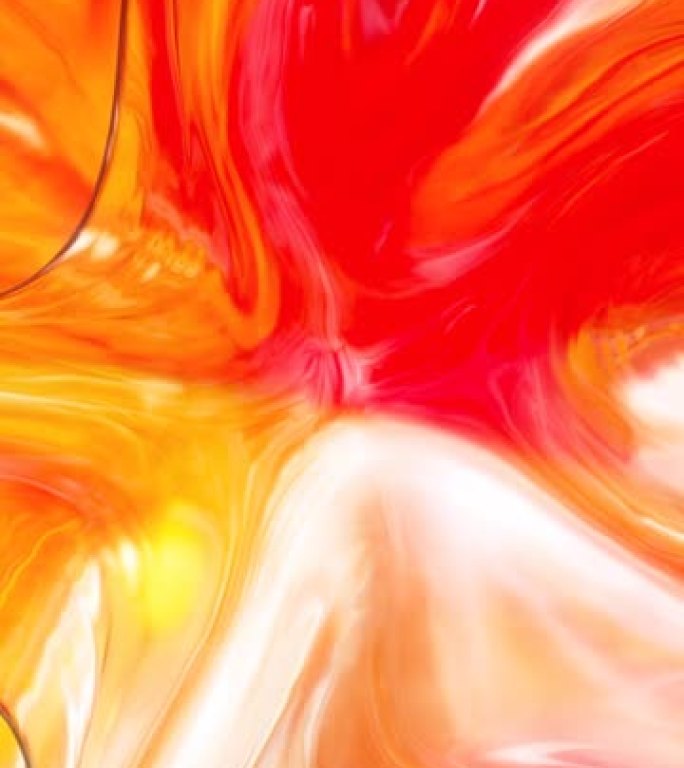 3D渲染的抽象背景，呈红色橙色的玻璃花形状，为明亮的创意设计