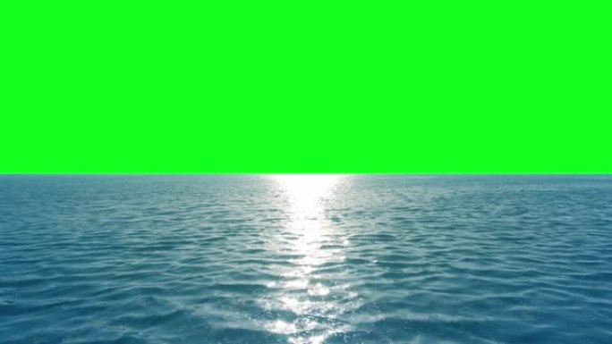 飞越海洋绿屏绿屏视觉效果自然风光