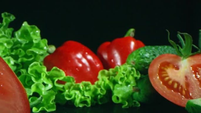 夏季自产蔬菜的宏观拍摄