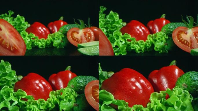 夏季自产蔬菜的宏观拍摄