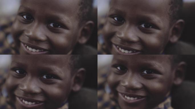 拥有美丽笑容的非洲男孩