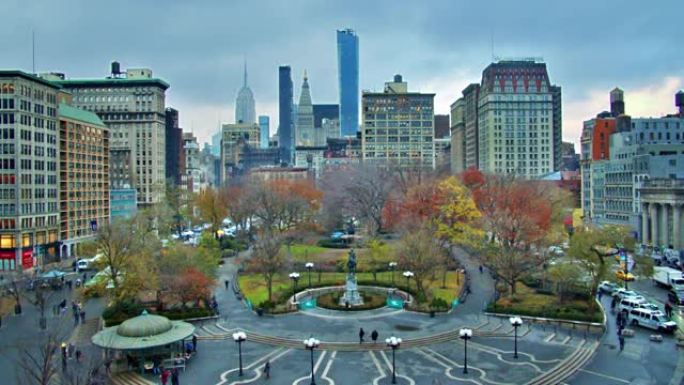 联合广场。纽约曼哈顿的著名景色。