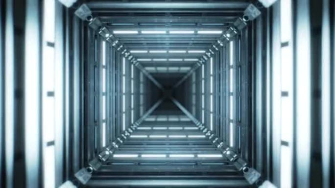 超级计算机内部无尽的循环技术隧道
