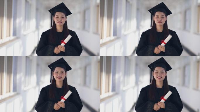 女大学生毕业写真大学生毕业照拍摄特写实拍