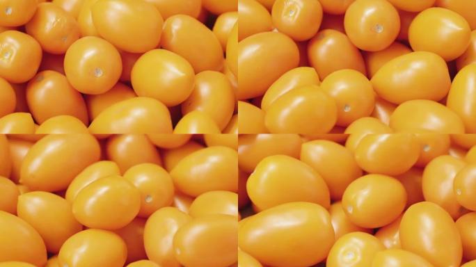 黄色西红柿的特写