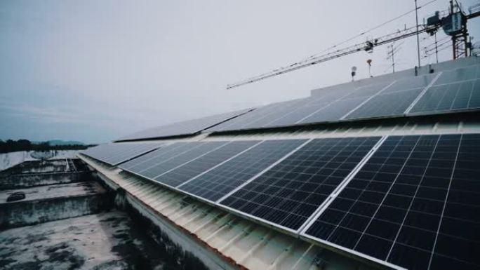 屋顶上的电力可持续发展零排放绿色发展