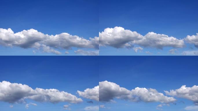 蓝天云延时与文本或标志的复制空间