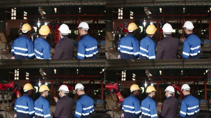 工程团队在工厂内部介绍和检查咨询工作