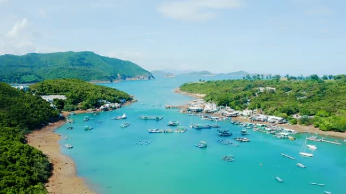 香港世界地质公园的海滩景观