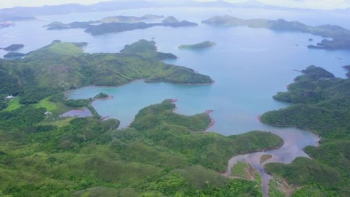 鸟瞰香港印洲塘海岸公园