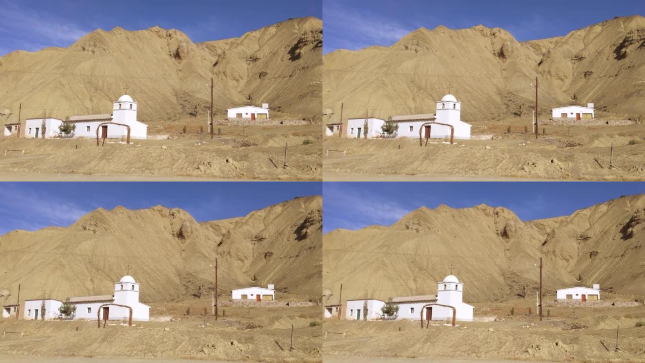 老教堂附近的萨利纳斯大盐滩，52国道，朱朱伊省，阿根廷。
