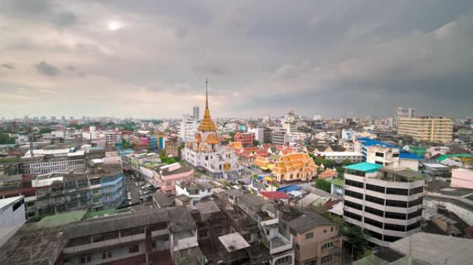 曼谷的金佛寺延时地标特色