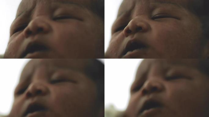 悲伤的脸非洲黑人小孩幼儿婴幼儿