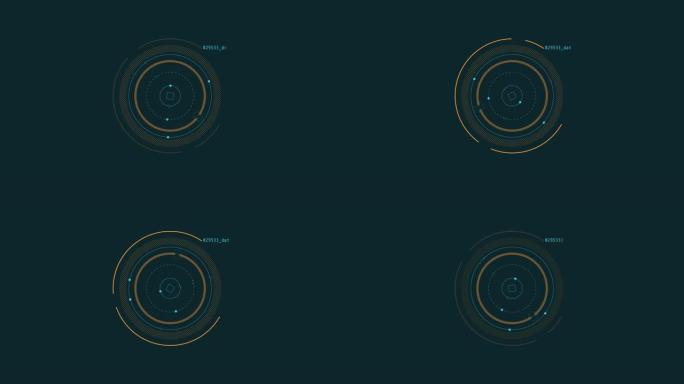 圆形HUD元素的循环动画。