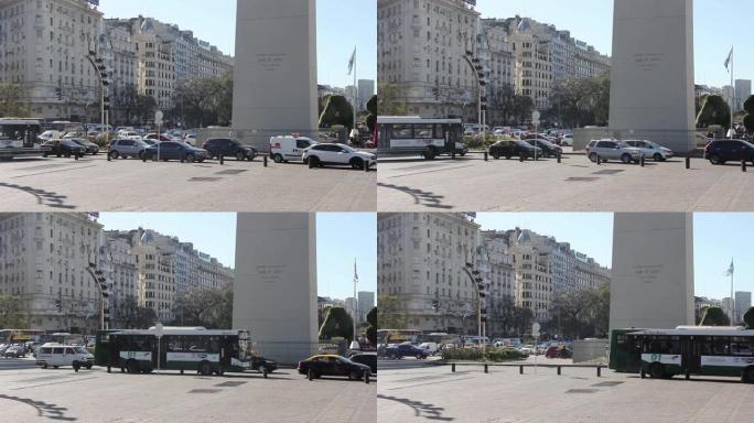 阿根廷首都布宜诺斯艾利斯的中心，有著名的纪念碑，称为方尖碑 (Obelisk)。4k分辨率。