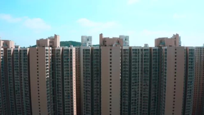 香港私人房屋的鸟瞰图。