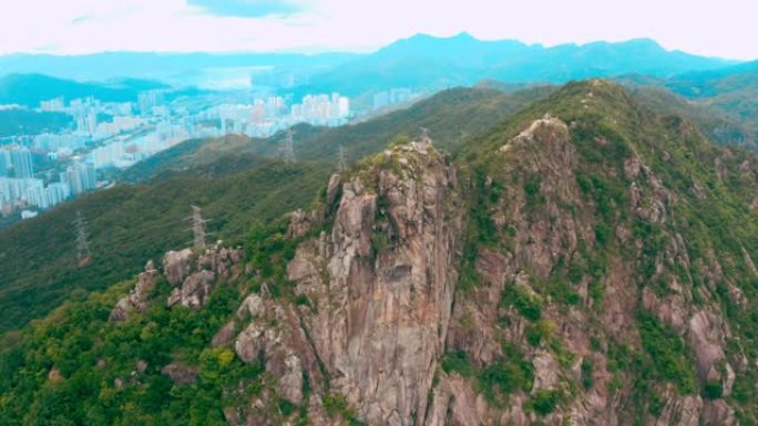 香港狮子山和天空景观