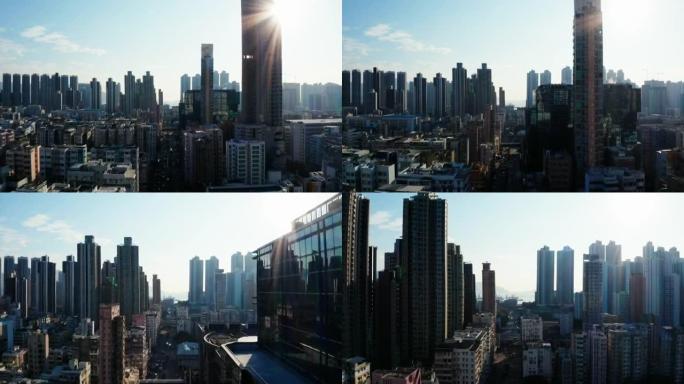 中国香港的空中透视