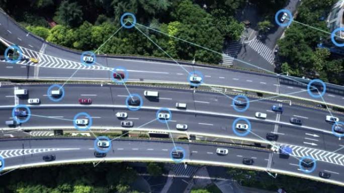 未来运输技术车辆定位车辆连线科技城市