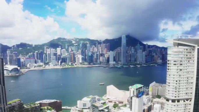 香港城市无人机景观