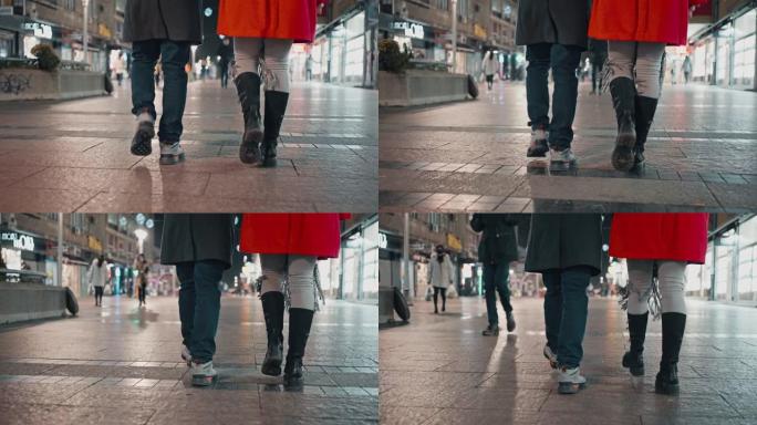 夜行中的年轻夫妇