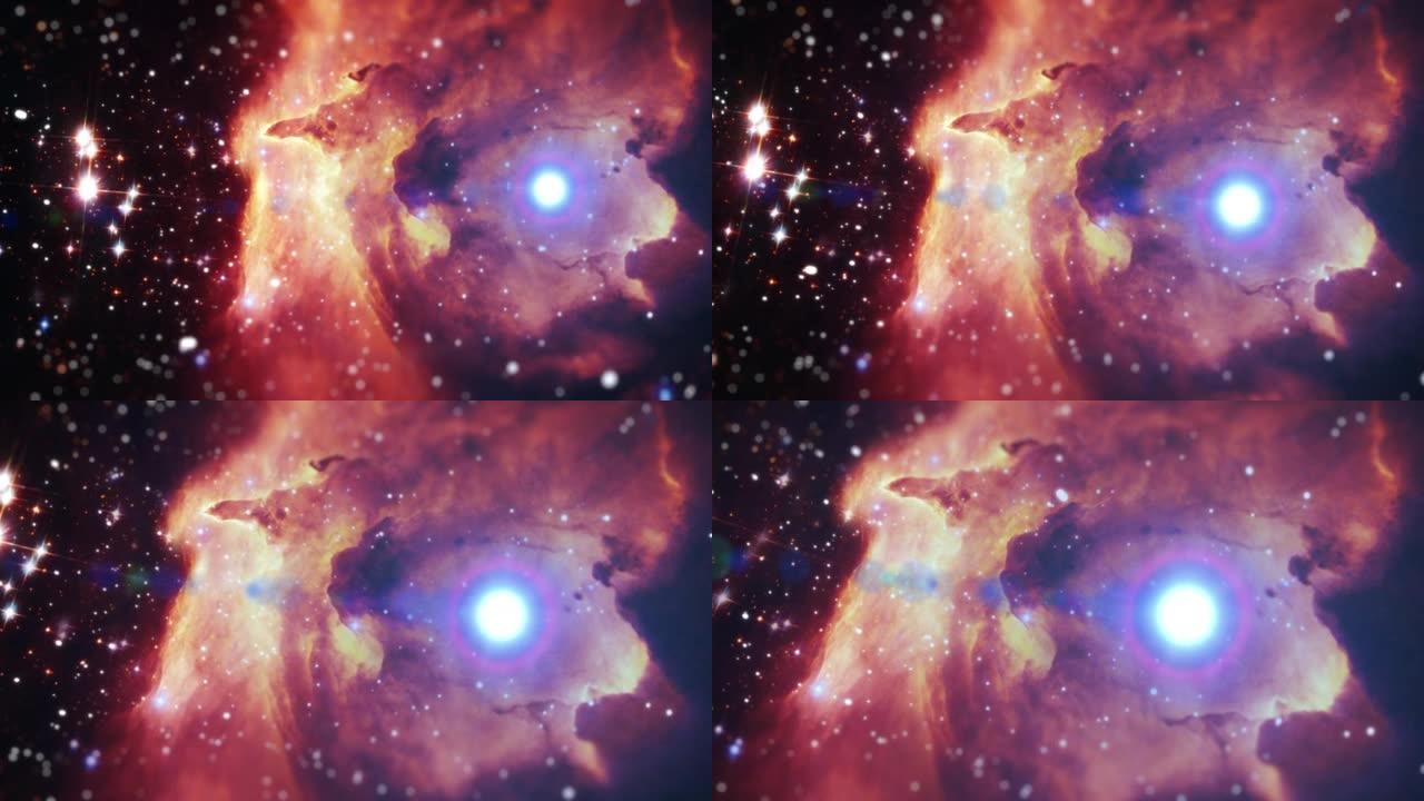 星系星云，太阳系中的恒星或宇宙科学，银河系或夜空用于占星术或行星幻想。氢爆炸中卫星研究或空间尘埃光模