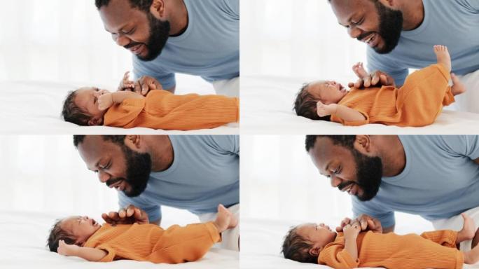 新手非洲父亲试图处理新生婴儿