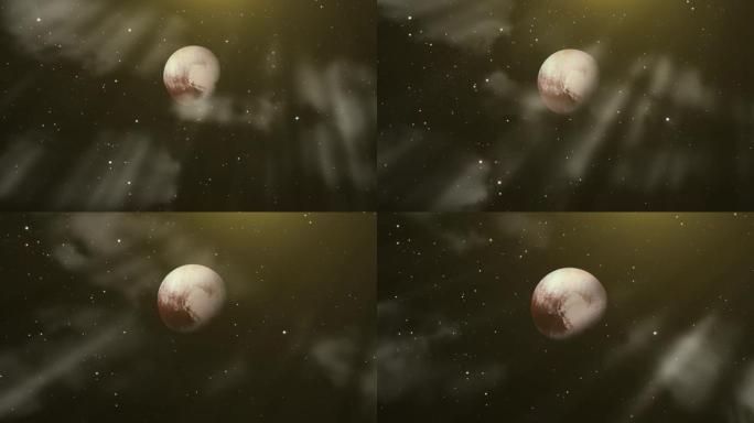 太空船抵达柯伊伯带的矮行星冥王星。NASA提供的这段视频的元素。