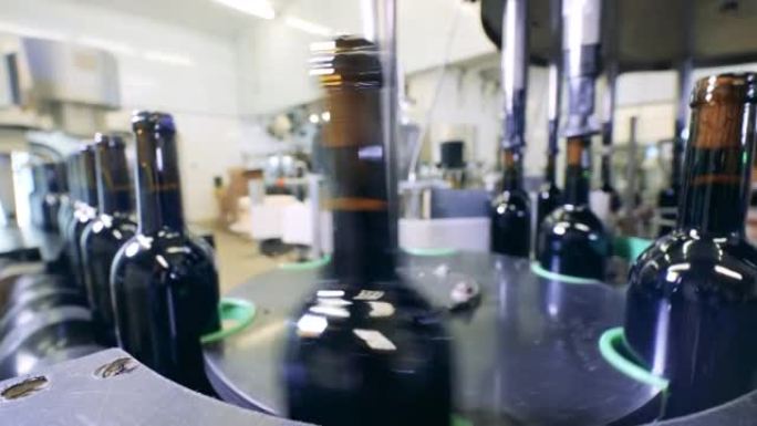 葡萄酒工厂的葡萄酒生产过程