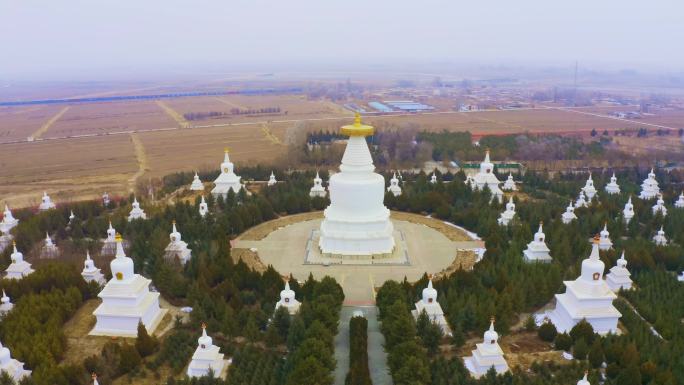 河西走廊冬季甘肃武威白塔寺