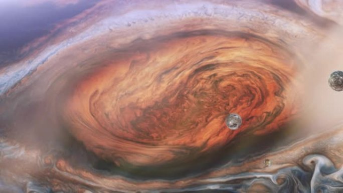 木星卫星围绕巨大的气体行星运行。NASA提供的这段视频的元素。