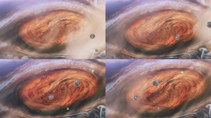 木星卫星围绕巨大的气体行星运行。NASA提供的这段视频的元素。
