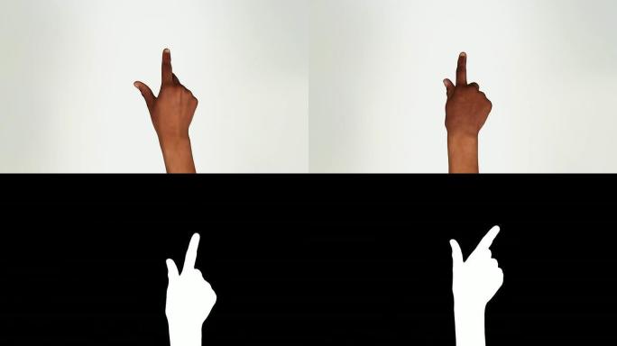 美国黑人女性手。平板电脑。触摸屏手势。亮度哑光。