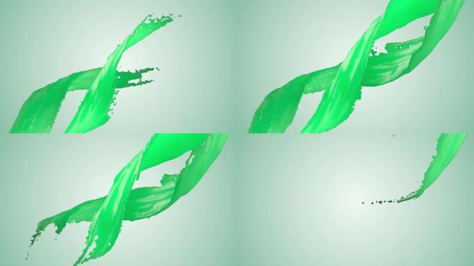 流动涂料-绿色-液体，颜色，创造力