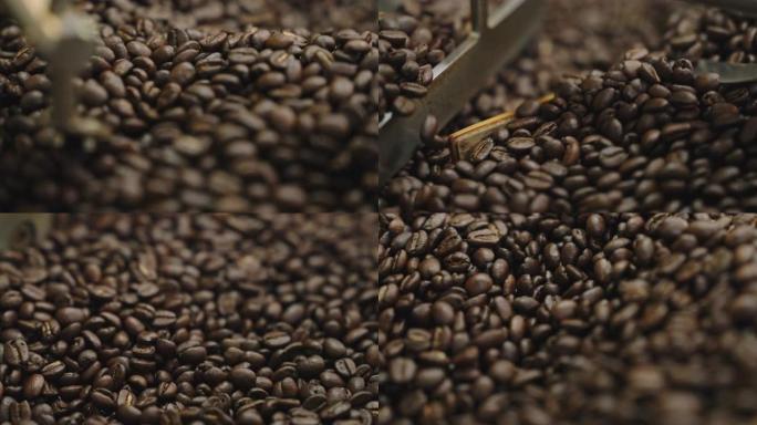生咖啡豆搅拌研磨咖啡豆豆豆子醇香